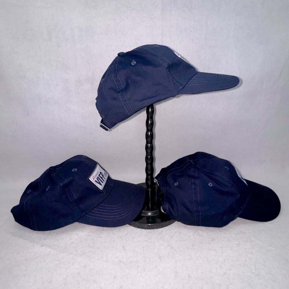 Lot of 3 Carnival Cruise Lines VIFP Caps Adjustable Hats Navy Blue OSFA - Picture 3 of 7